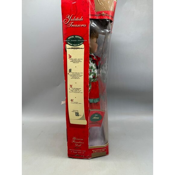 Yuletide treasures genuine porcelain doll Anna 1996 special edition holly READ - Picture 8 of 8